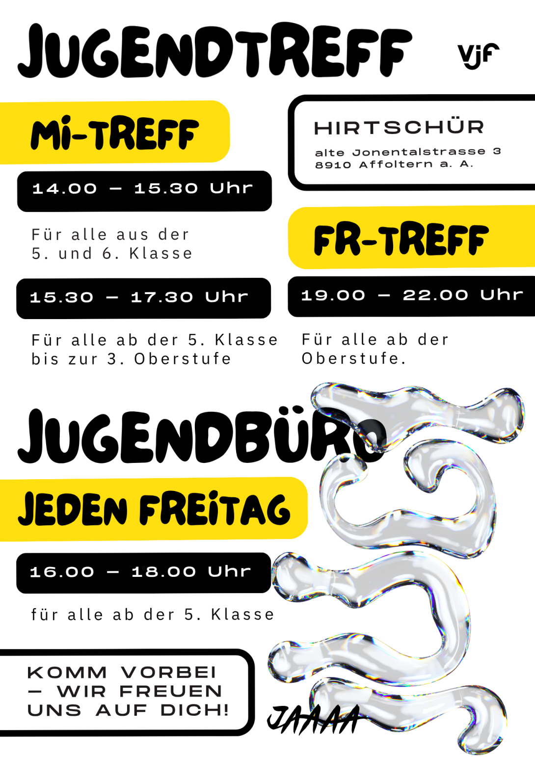 Jugendtreff Zeiten